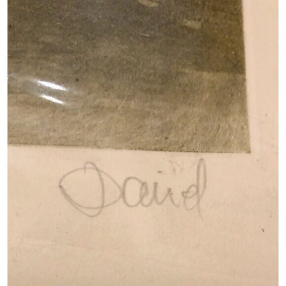 VTG 24"x20" Limited Edition Signed Numbered Art PRINT of River/Bridge by DAVID - Picture 3 of 4